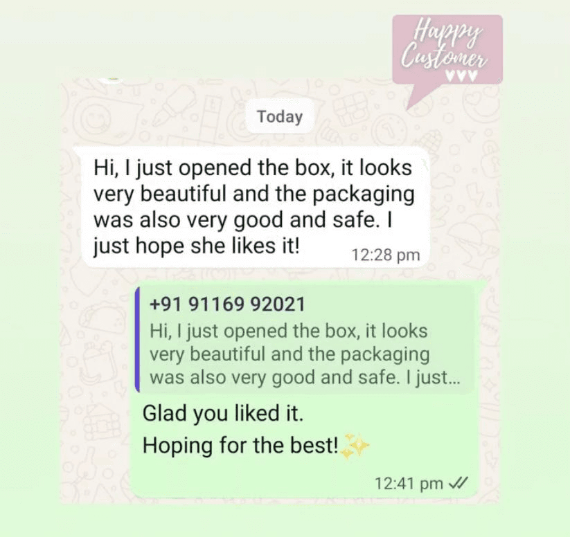 SB Creation customer review screenshot 4