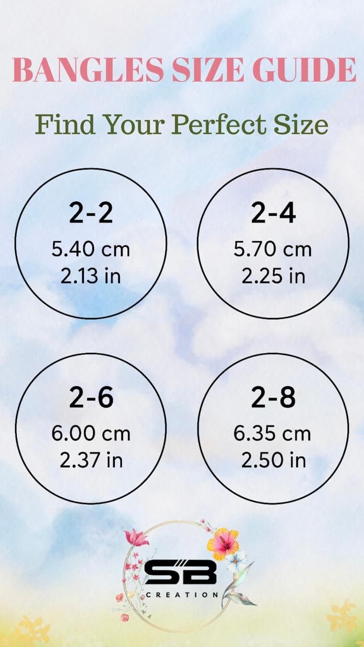 Bangles Size Guide Chart